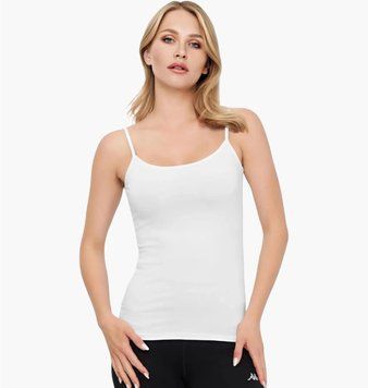 Майка жіноча Kappa Canotta Spalla Stretta (K2301-BIANCO), L, WHS, < 10%, 1-2 дні