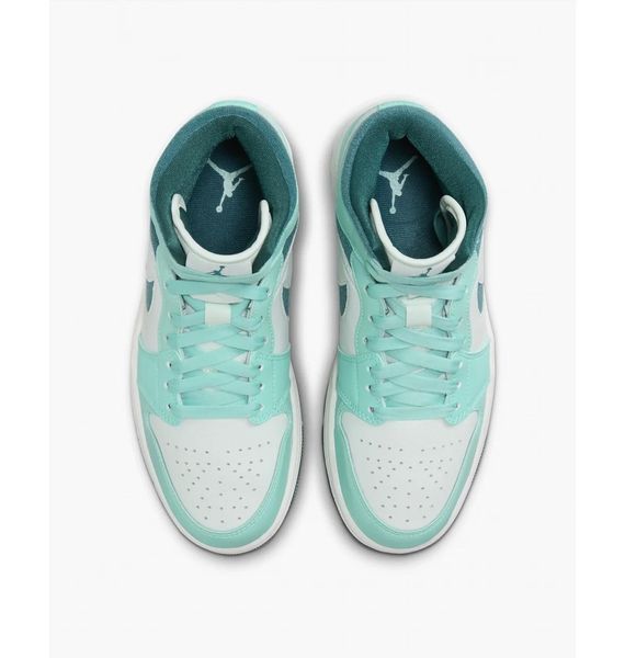 Кроссовки женские Jordan Air 1 Mid Se Shoes Turquoise/White (DZ3745-300), 38, WHS, 1-2 дня