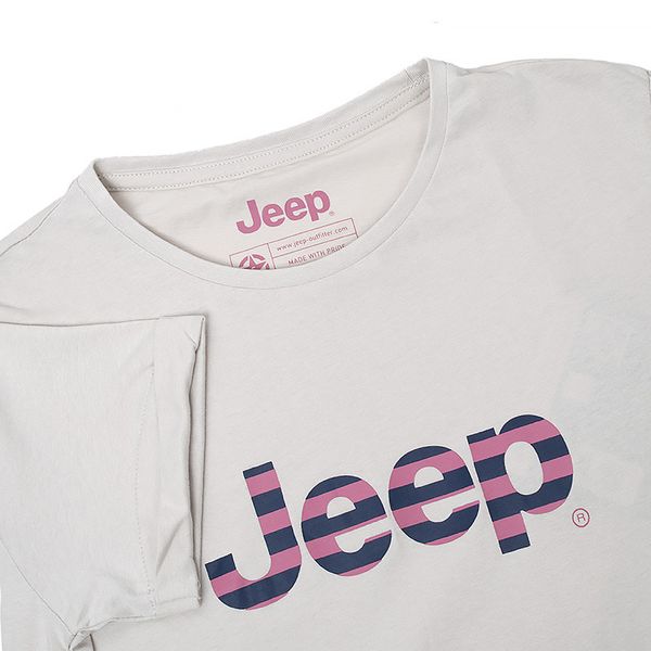 Футболка женская Jeep T-Shirt Oversize Striped Print Turn (O102611-J863), L, WHS, 10% - 20%, 1-2 дня