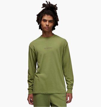 Кофта чоловіча Jordan Wordmark Long-Sleeve T-Shirt Green (FJ0702-340), S, WHS, 1-2 дні