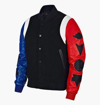 Куртка унисекс Nike Air Jordan Sport Dna Varsity Jacket Black Red Blue (AT9958-010), M, WHS, < 10%, 1-2 дня
