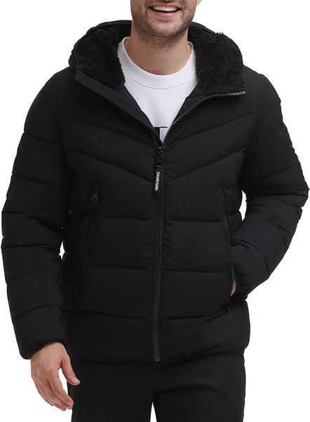 Куртка мужская Calvin Klein Winter Coat - Puffer Stretch Jacket (CM155201), L, WHS, 1-2 дня