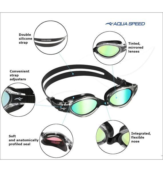 Окуляри для плавання Aqua Speed Triton 2.0 Mirror 60412 (283-02), OSFM, WHS, < 10%, 1-2 дні