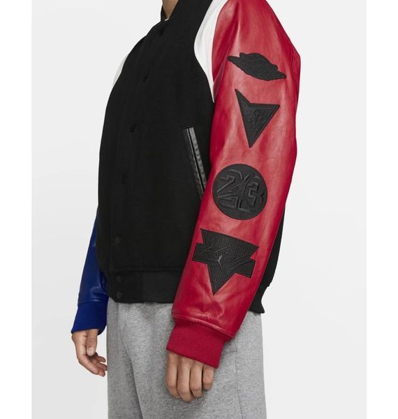 Куртка унісекс Nike Air Jordan Sport Dna Varsity Jacket Black Red Blue (AT9958-010), M, WHS, < 10%, 1-2 дні