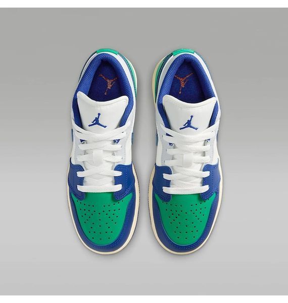Кроссовки детские Jordan 1 Low Big Kids Blue/Green (553560-147), 38.5, WHS, 1-2 дня