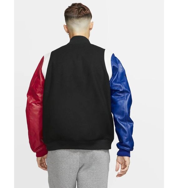 Куртка унісекс Nike Air Jordan Sport Dna Varsity Jacket Black Red Blue (AT9958-010), M, WHS, < 10%, 1-2 дні