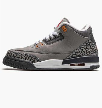 Кроссовки подростковые Jordan 3 Retro (Gs) Cool Grey (398614-012), 38.5, WHS, < 10%, 1-2 дня