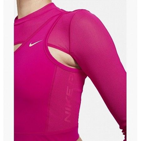 Спортивный топ женской Nike Pro Long-Sleeve Cropped Top (FB5683-615), M, WHS, 1-2 дня