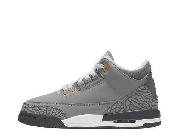 Кросівки підліткові Jordan 3 Retro (Gs) Cool Grey (398614-012), 38.5, WHS, 10% - 20%, 1-2 дні