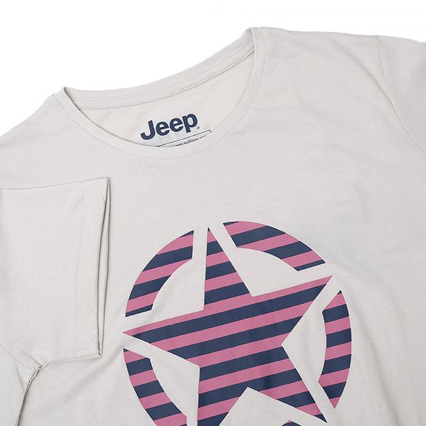 Футболка женская Jeep T-Shirt Oversize Star Striped Print Turn (O102613-J863), S, WHS, 1-2 дня