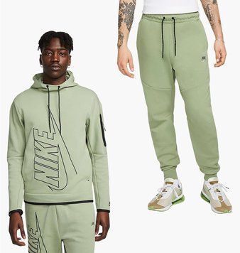 Спортивный костюм мужской Nike Tech Fleece Green (DX0577-386__DX0581-386), L, WHS, < 10%, 1-2 дня