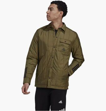 Куртка чоловіча Adidas Itavic 3-Stripes Lite Shirt Jacket Olive (HG8701), M, WHS, 1-2 дні
