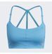 Фотографія Спортивний топ жіночий Adidas Yoga Studio Light-Support 3-Stripes Bra Blue Hh9127 (HH9127) 5 з 9 в Ideal Sport