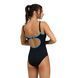 Фотография Купальник закрытый женский Arena Tania Clip Back Swimsuit One P Blue (005974-580) 2 из 5 в Ideal Sport