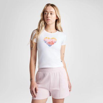 Футболка жіноча Converse Heart Graphic Tee (10028331-102), L, WHS, 1-2 дні
