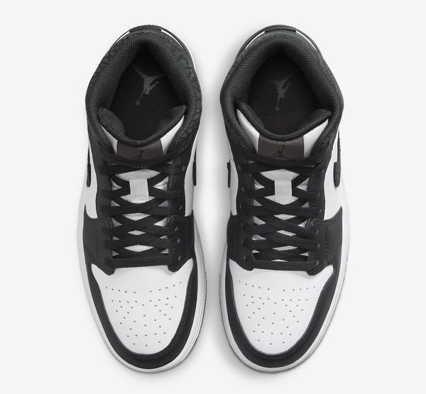 Кроссовки мужские Jordan 1 Mid Panda Elephant Black White (FB9911-001), 43, WHS, 1-2 дня