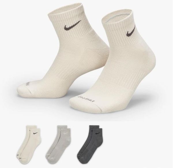 Носки Nike Everyday Plus Cushioned Training Ankle Socks (3 Pairs) (SX6890-991), 42-46, WHS, 30% - 40%, 1-2 дня