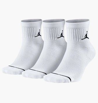 Шкарпетки Jordan Jumpman Qtr 3Ppk (SX5544-100), S, WHS, < 10%, 1-2 дні