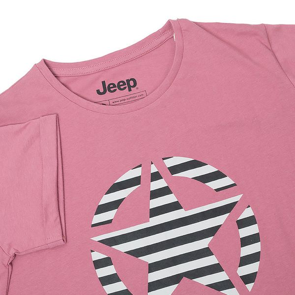 Футболка женская Jeep T-Shirt Oversize Star Striped Print Turn (O102613-P490), XL, WHS, 1-2 дня