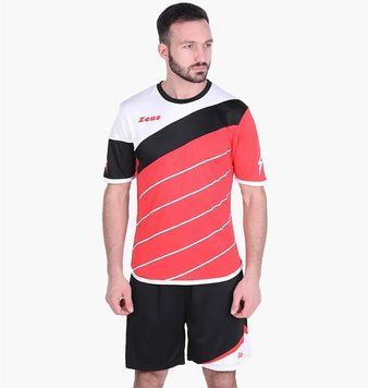 Футбольная форма мужская Zeus Kit Lybra Uomo Rosso Nero (KIT-LYBRA-UOMO_ROSSO_NERO), XL, WHS, 1-2 дня