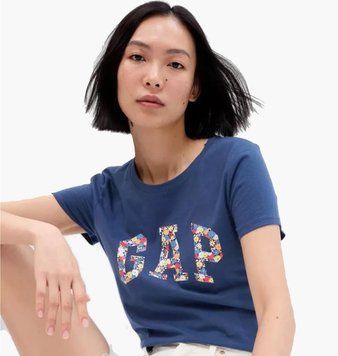 Футболка женская Gap Ss Clsc Tee Blue (268820-73), M, WHS, 20% - 30%, 1-2 дня