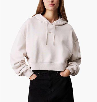 Кофта женские Calvin Klein Woven Label White (J20J224746), S, WHS, 1-2 дня