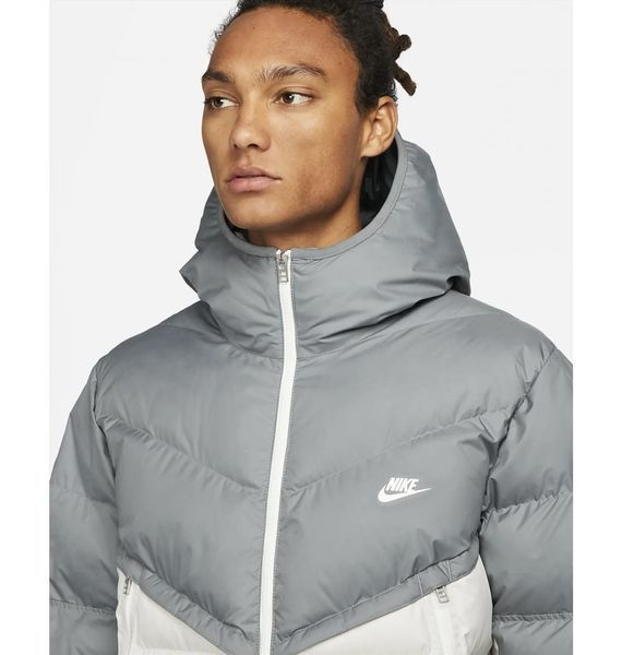 Куртка чоловіча Nike M Nk Sf Wr Pl-Fld Hd Jkt Grey/White (DR9605-084), S, WHS, 20% - 30%, 1-2 дні