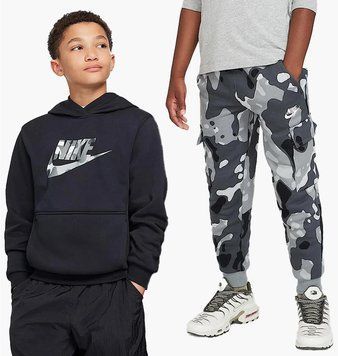 Спортивный костюм детской Nike Nsw Club Flc Camo/Black (FZ5489-010__FZ5491-084), L, WHS, < 10%, 1-2 дня