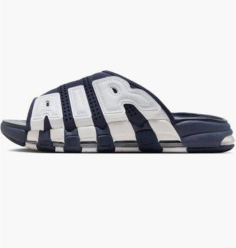 Тапочки мужские Nike Air More Uptempo Slide Blue/White (FQ8699-400), 38.5, WHS, 1-2 дня