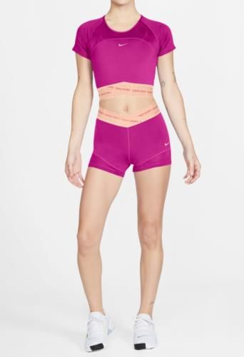 Спортивный топ женской Nike Pro Dri-Fit Women's Short-Sleeve Top (CJ4185-601), XS, WHS, 10% - 20%, 1-2 дня
