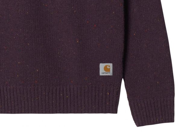 Кофта мужские Carhartt Anglistic Sweater (I010977-SPECKLED-DARK-PLUM), S, WHS, 10% - 20%, 1-2 дня