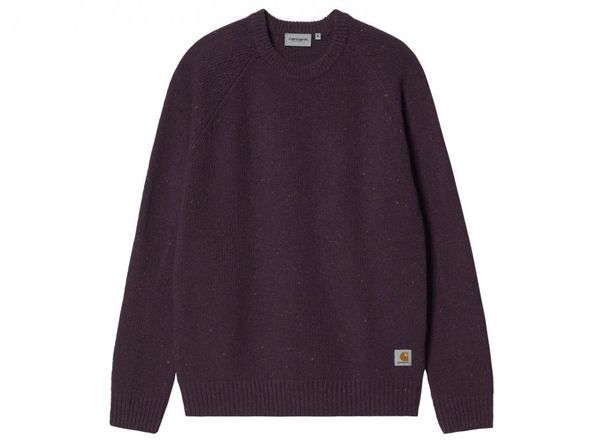 Кофта чоловічі Carhartt Anglistic Sweater (I010977-SPECKLED-DARK-PLUM), S, WHS, 10% - 20%, 1-2 дні