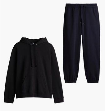 Спортивний костюм чоловічий H&M Loose Fit Black (1099732001), L, WHS, 1-2 дні
