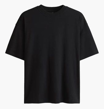Футболка мужская H&Amp;M H&M T-Shirt - Oversized Fit Black (1074658039), S, WHS, 10% - 20%, 1-2 дня