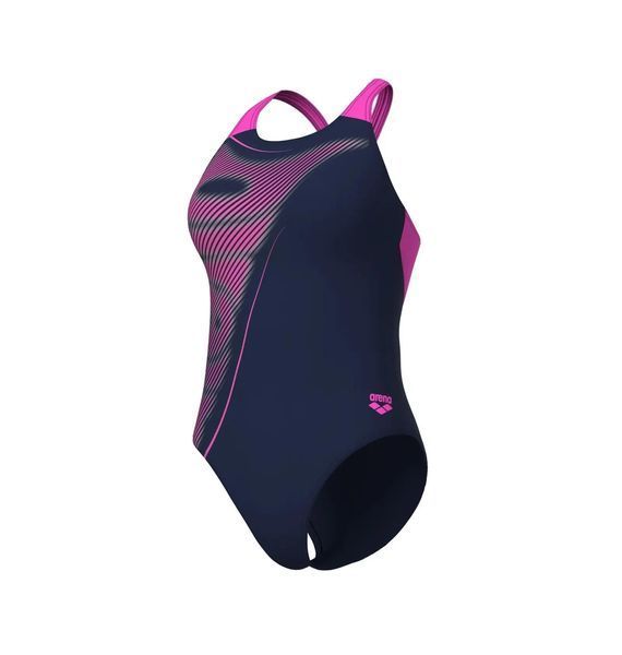 Купальник закрытый женский Arena Bright Glare Swimsuit V Back (008930-790), 42, WHS, < 10%, 1-2 дня